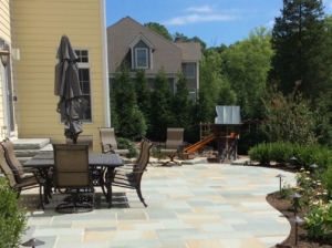 Outdoor Living Spaces complete the landscaping for this Basking Ridge NJ home