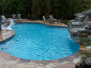 Custom Pool and Spa design complete the landscaping in Scotch Plains NJ