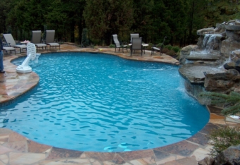 Custom Pool and Spa design complete the landscaping in Scotch Plains NJ